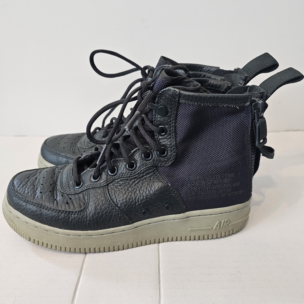 Nike SF AF1 Mid Top All Green Leather Women's Sneaker Size 7.5M